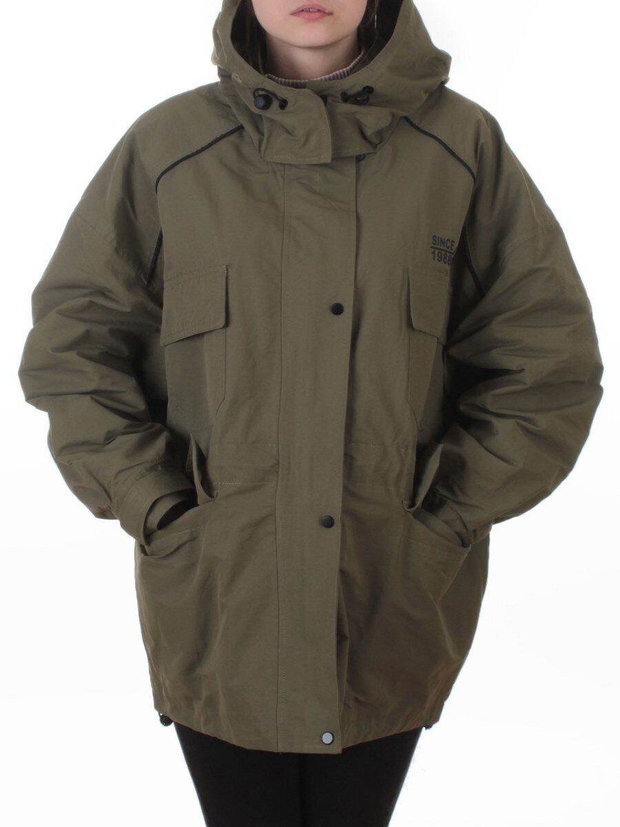 3092 GREEN Куртка демисезонная женская (100 гр. холлофайбер)