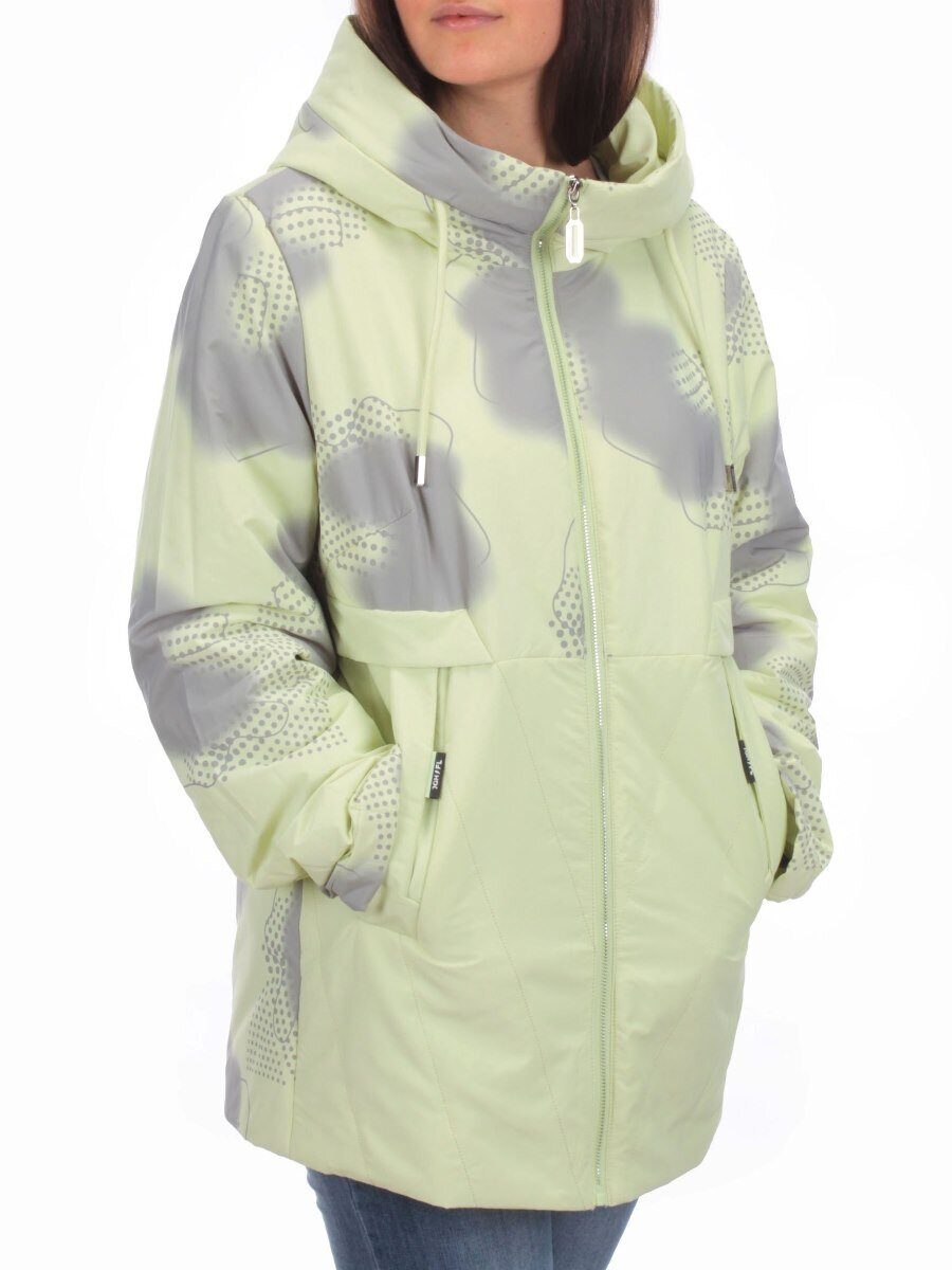 M8534 LT. GREEN Куртка демисезонная женская (100 гр. синтепон) Maria