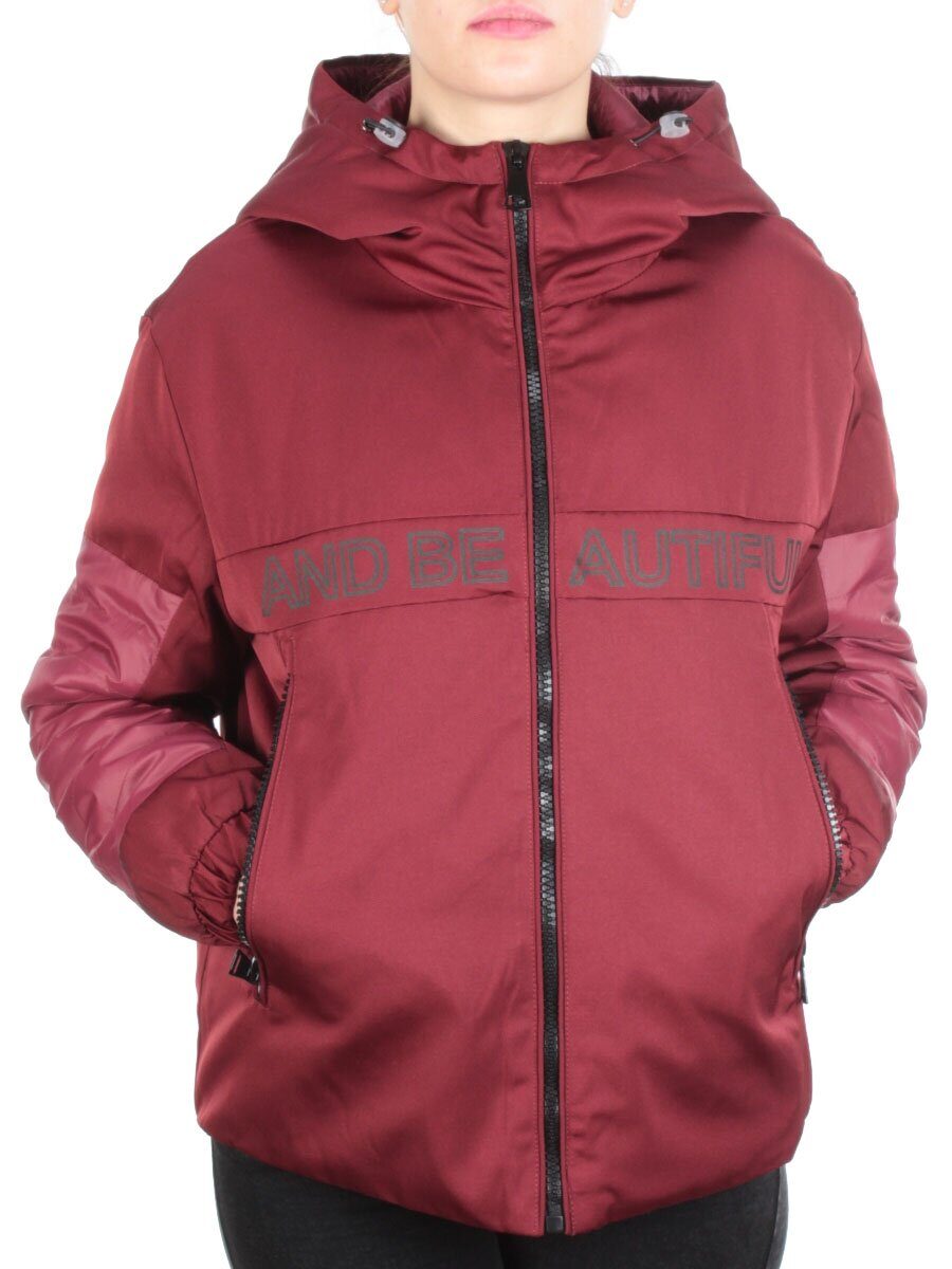 009 DARK RED Куртка демисезонная женская (100 гр. синтепон)