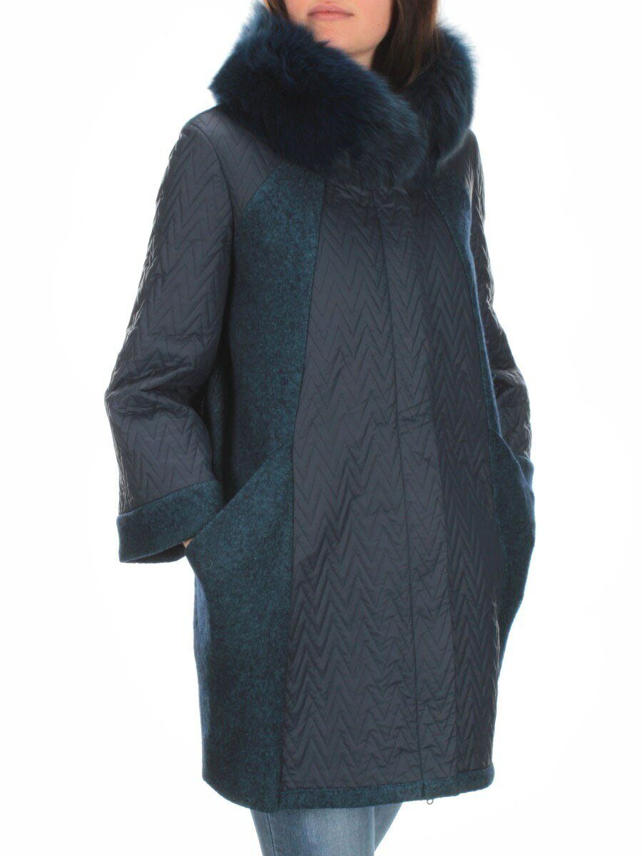 A16002 DK. BLUE Пальто зимнее женское облегченное (120 гр. холлофайбера)
