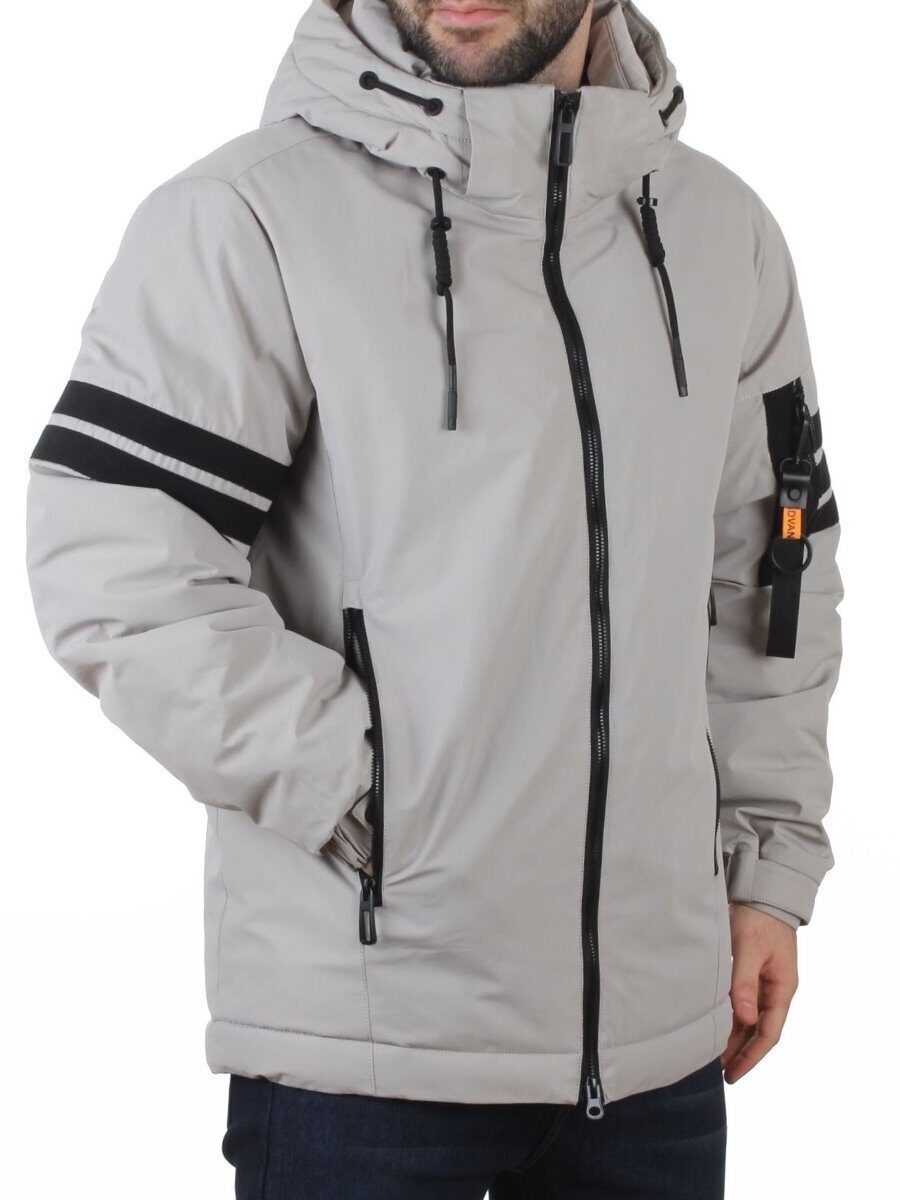 D6821 LT. GRAY Куртка мужская зимняя (200 гр. холлофайбер)