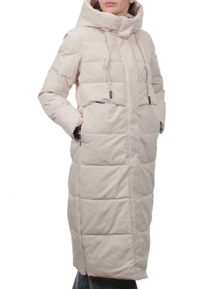 753 LT. BEIGE Пальто зимнее женское (170 гр. холлофайбер)