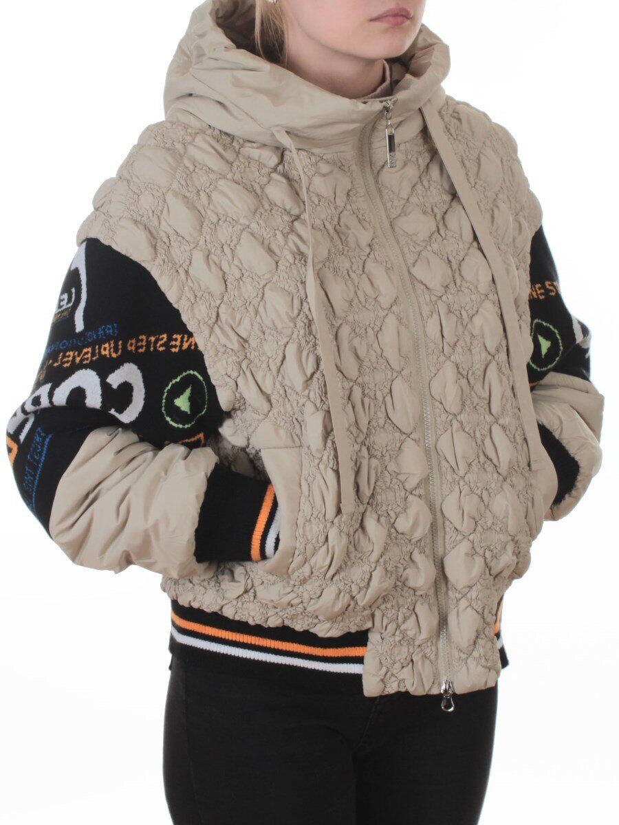 705 BEIGE Куртка демисезонная женская (100 гр. синтепон)