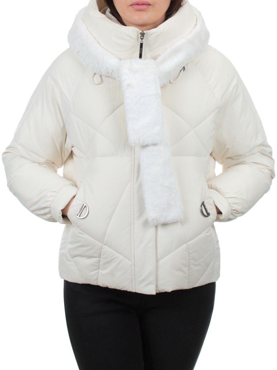 3342 MILK WHITE Куртка зимняя облегченная женская (130 гр. холлофайбер)