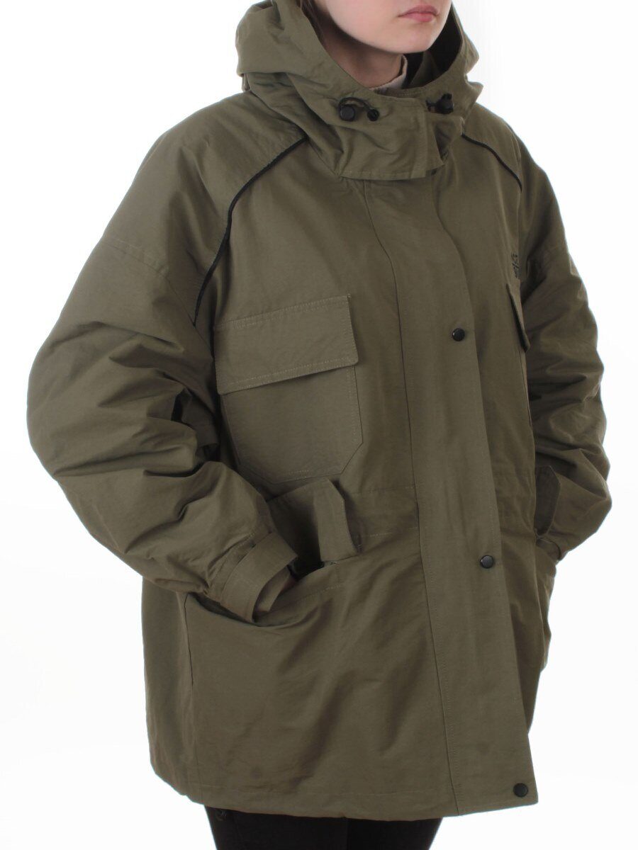 3092 GREEN Куртка демисезонная женская (100 гр. холлофайбер)