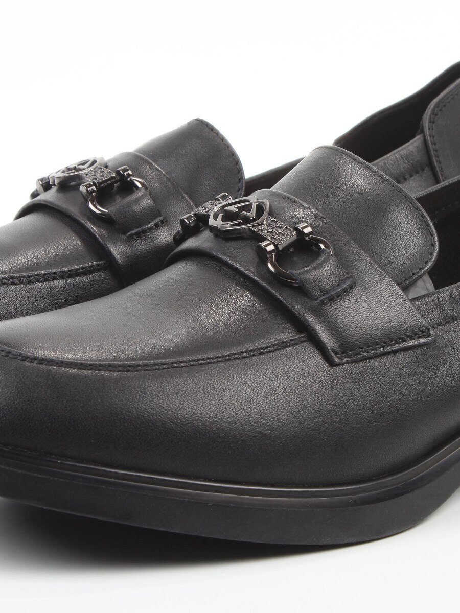 03-DEB104-1 BLACK Лоферы женские (натуральная кожа)