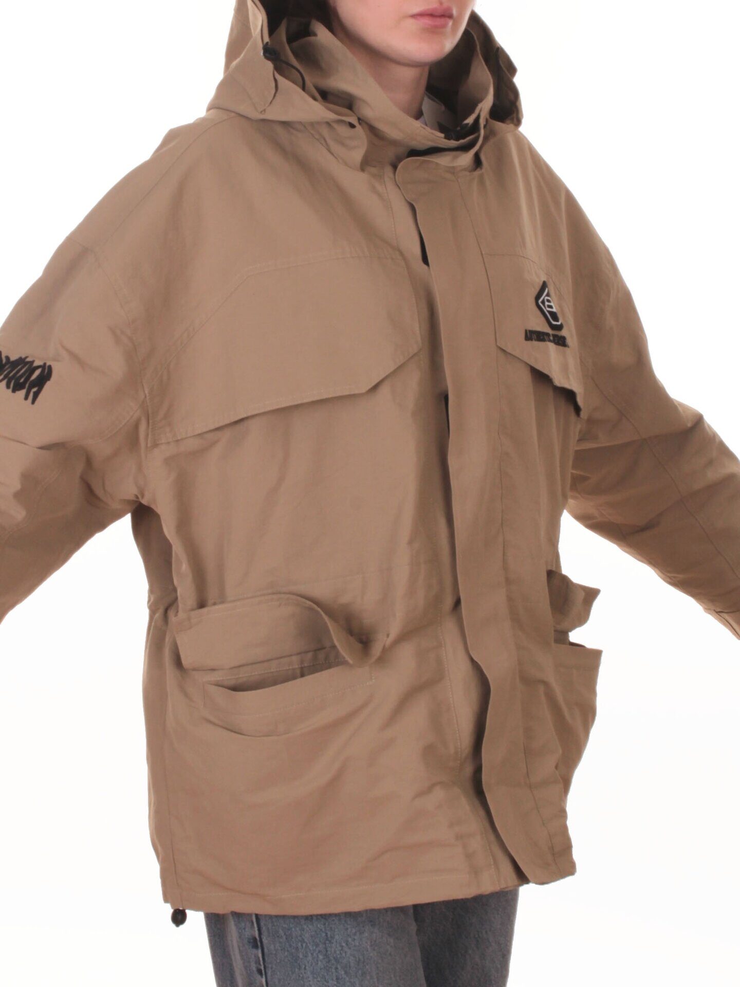 3104 DK. BEIGE Куртка демисезонная женская (100 гр. холлофайбер)