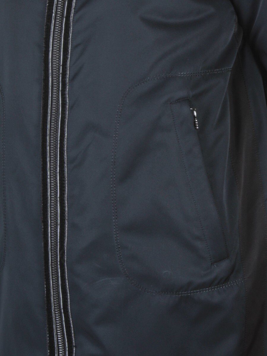 E-1961 DK. BLUE Пальто женское с мехом Evcanbady