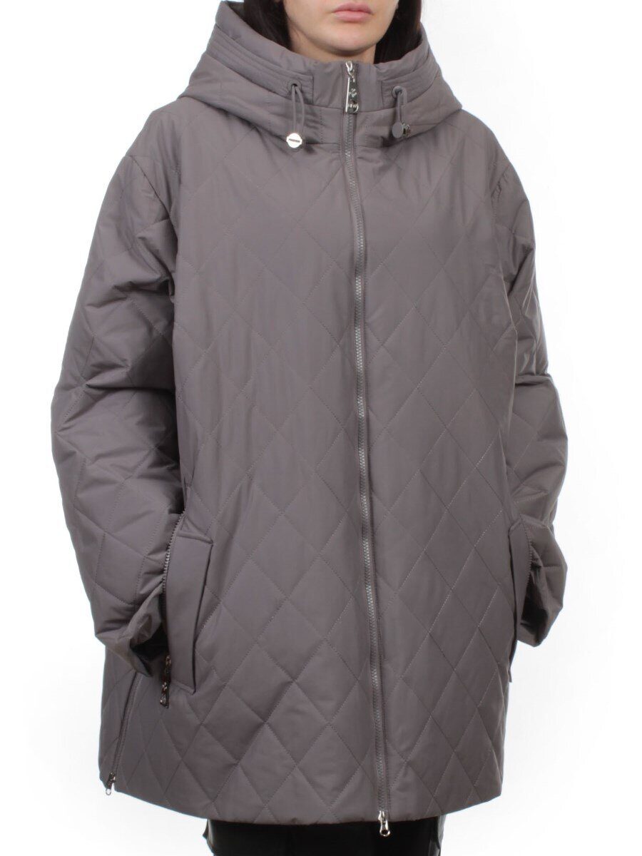 F-803 GRAY Куртка демисезонная женская (100 гр. холлофайбер)