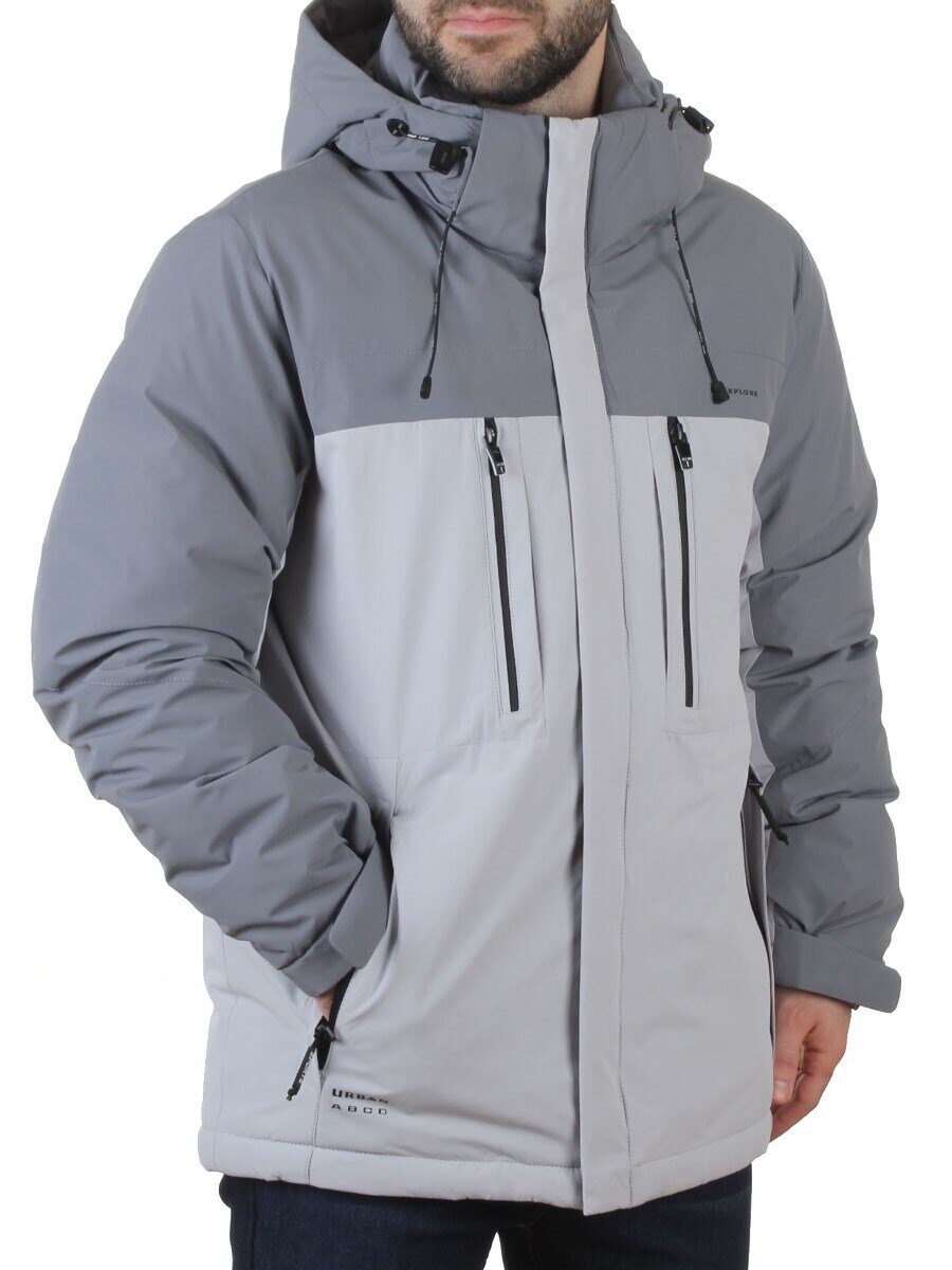 D6594 LT. GRAY/GRAY Куртка мужская зимняя (200 гр. холлофайбер)