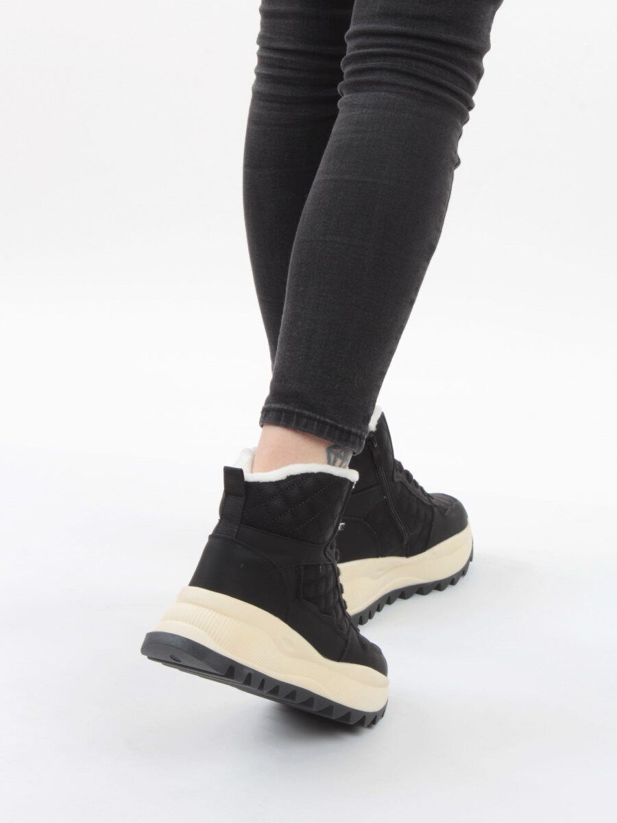 04-PAML06-1Z BLACK Ботинки зимние женские (натуральная кожа, 100% шерсть)