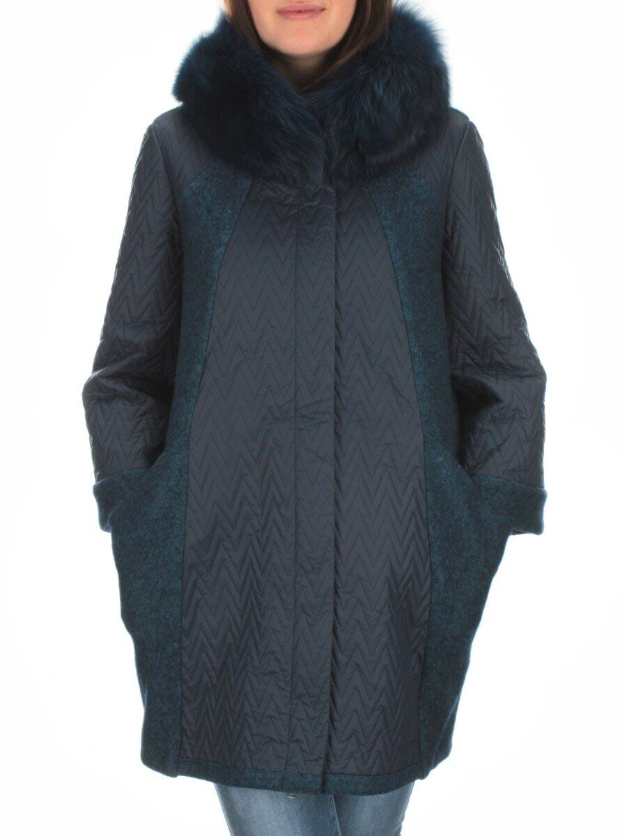 A16002 DK. BLUE Пальто зимнее женское облегченное (120 гр. холлофайбера)