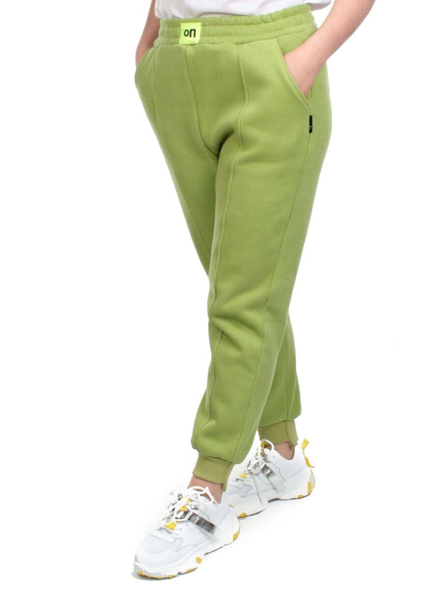 07 GREEN Брюки спортивные женские на флисе (100% хлопок) 7986
