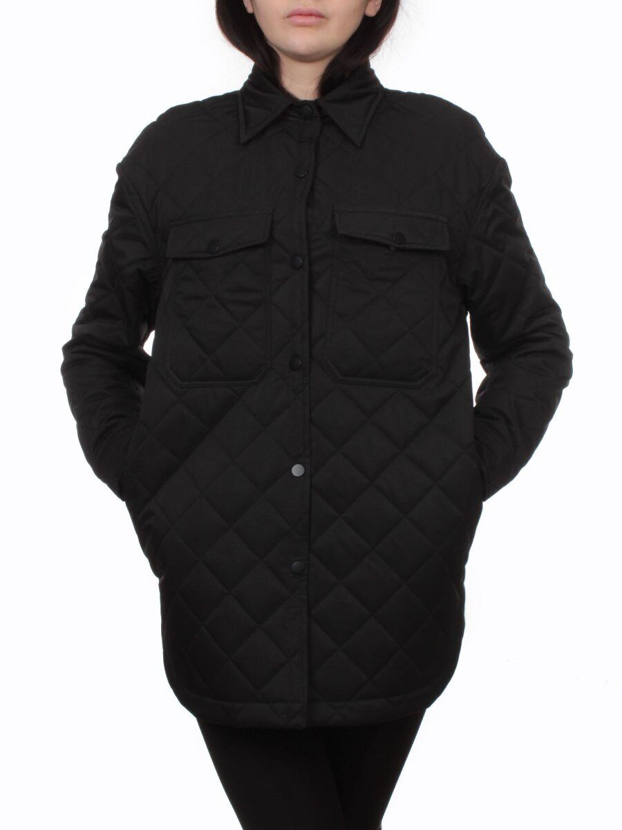 H24-002 BLACK Куртка демисезонная женская (100 гр. холлофайбер)