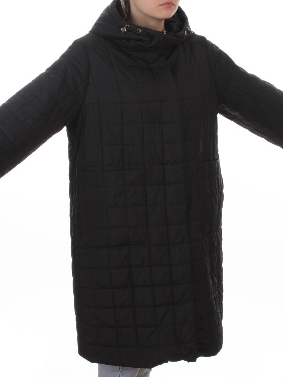9605 BLACK Куртка стеганная демисезонная женская (100 гр. синтепон)