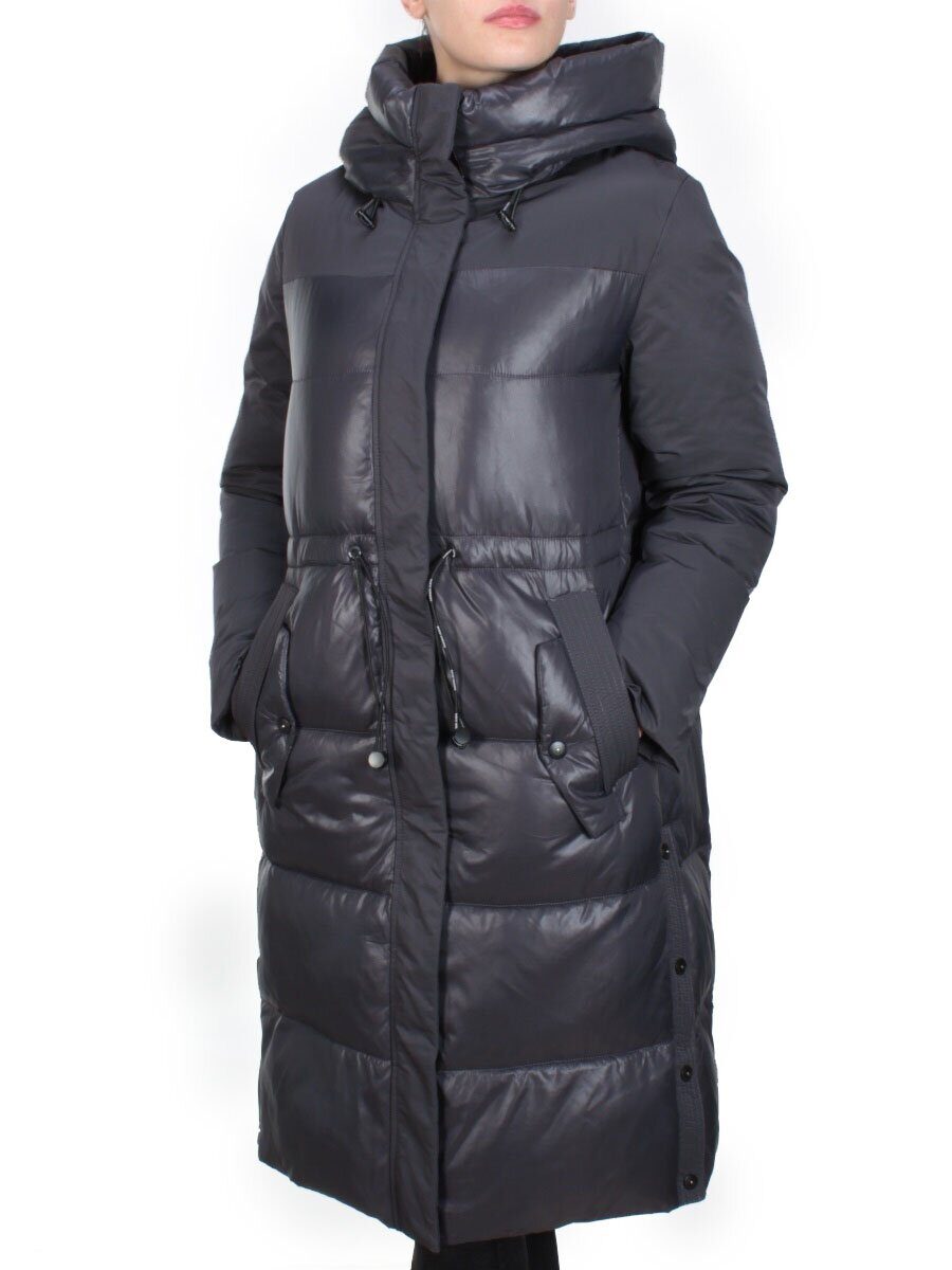 8986 DARK GRAY Пальто зимнее женское CORUSKY (200 гр. холлофайбера)