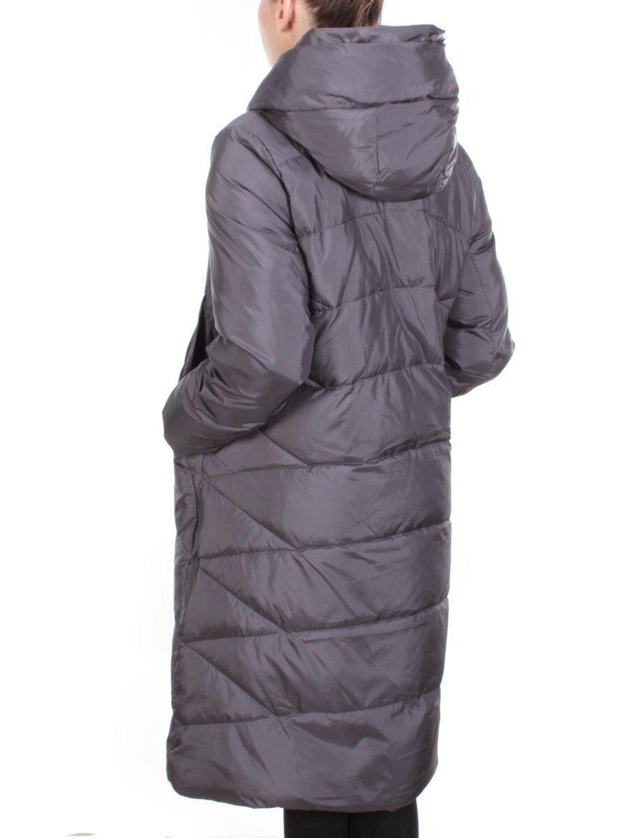2118 GRAY Пальто зимнее женское MELISACITI (200 гр. холлофайбера)