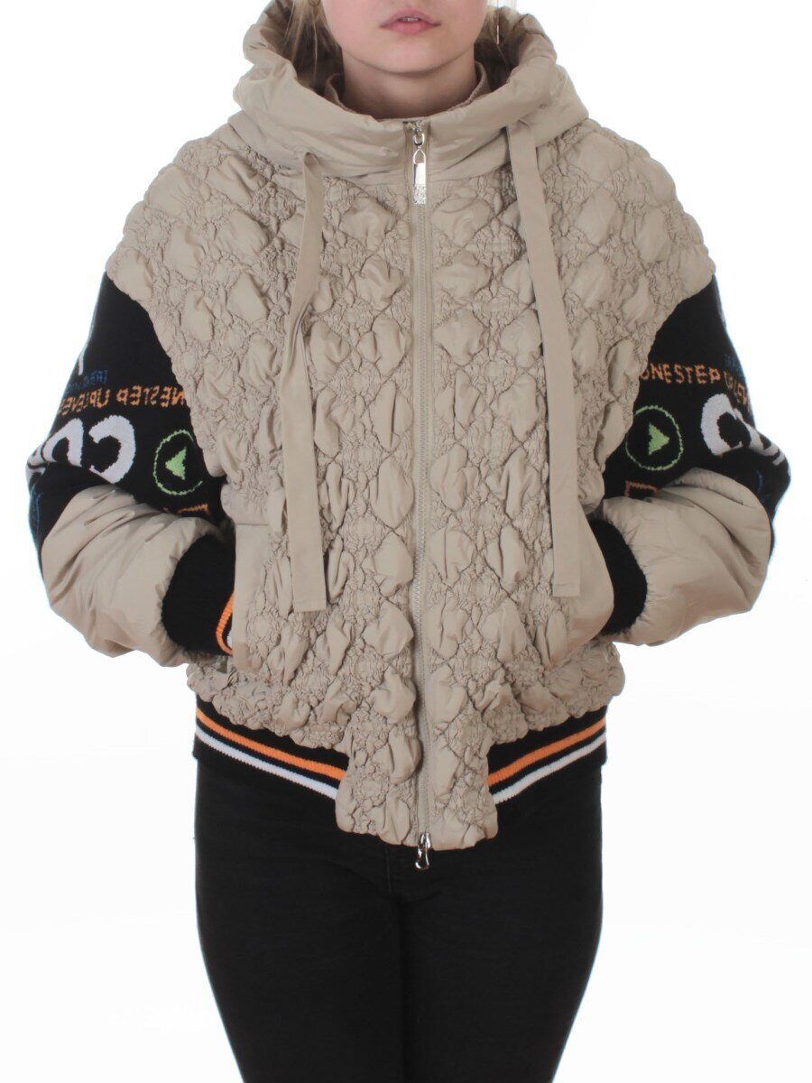 705 BEIGE Куртка демисезонная женская (100 гр. синтепон)