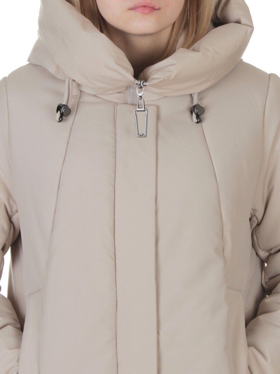 M-9098 BEIGE Пальто зимнее женское (верблюжья шерсть, 120 гр. холлофайбер)