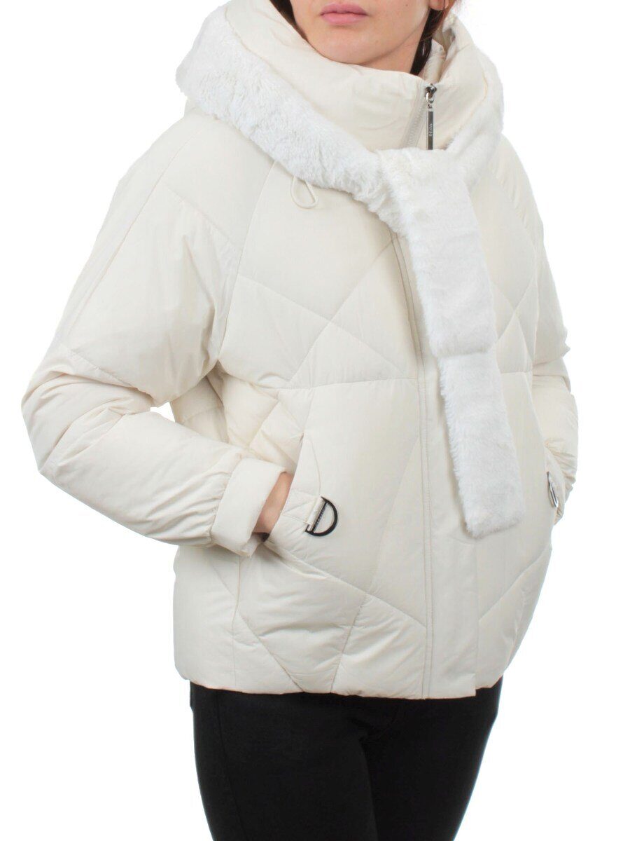 3342 MILK WHITE Куртка зимняя облегченная женская (130 гр. холлофайбер)