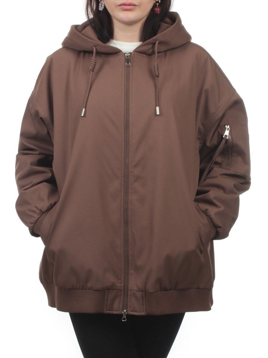 H24-283 BROWN Куртка демисезонная женская (100 гр. синтепон)