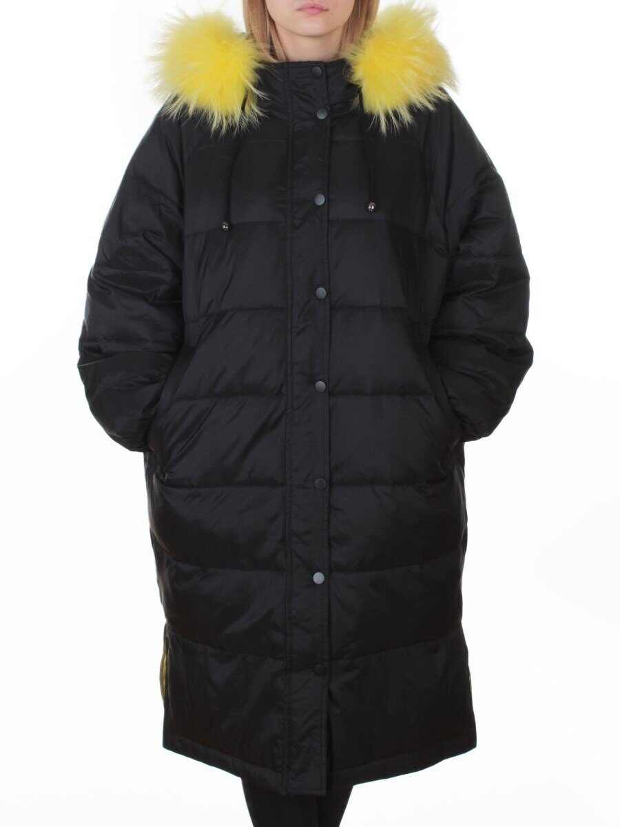 3072 BLACK Пальто зимнее пуховое женское (пух)