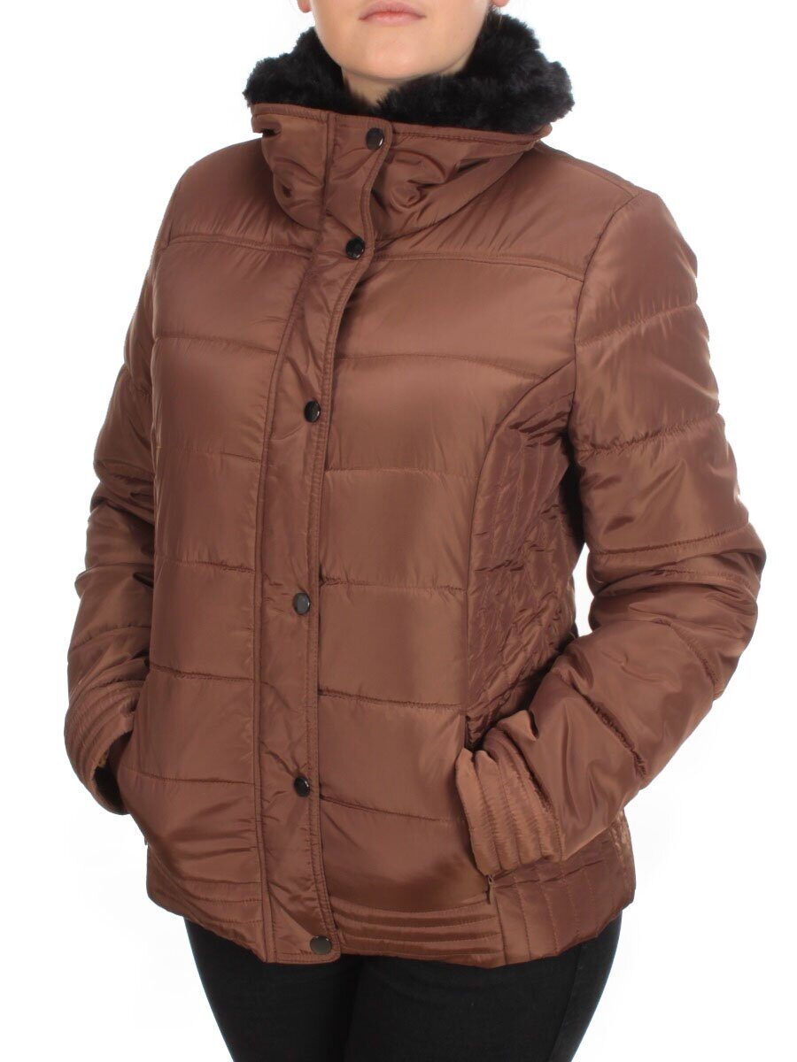 B-3 BROWN Куртка зимняя женская NO NAME (100 гр. холлофайбер)