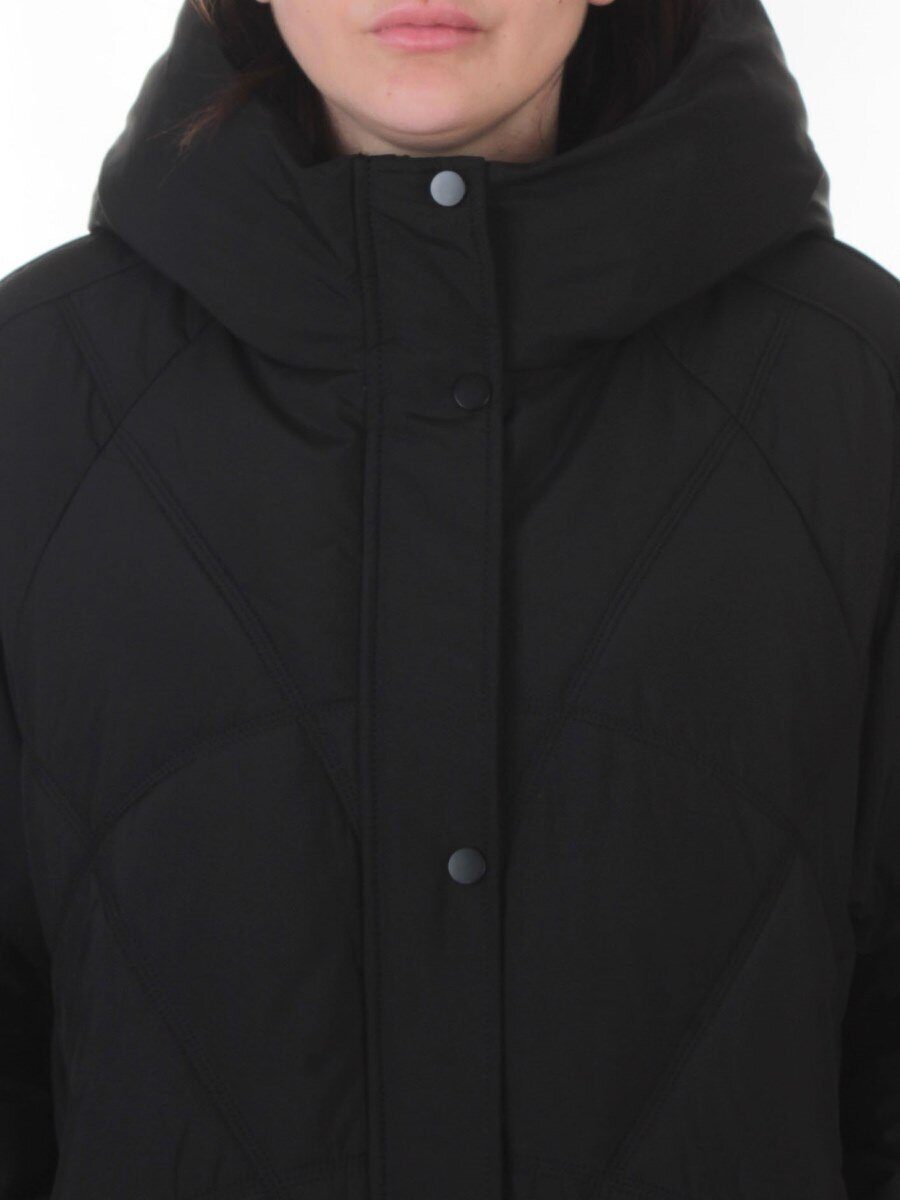 9913 BLACK Куртка зимняя женская (150 гр. холлофайбер)