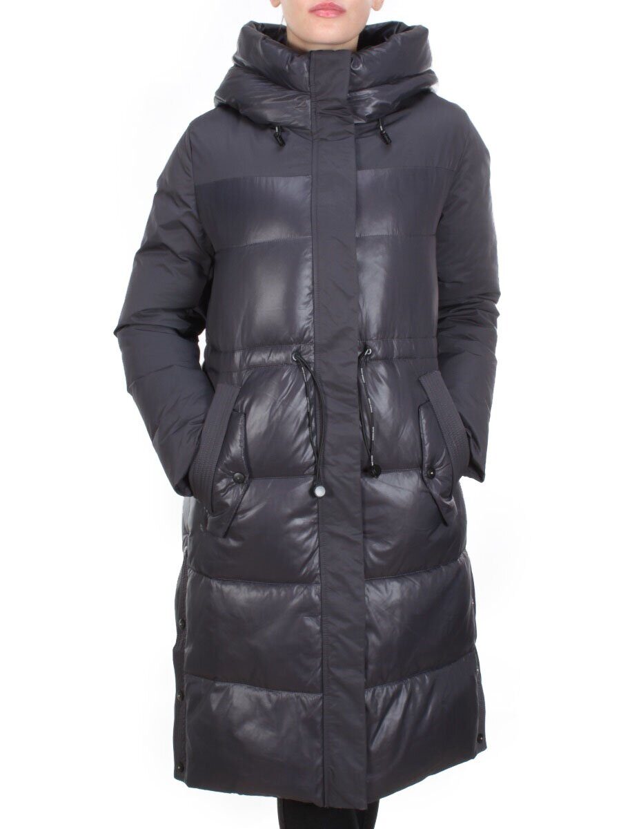 8986 DARK GRAY Пальто зимнее женское CORUSKY (200 гр. холлофайбера)