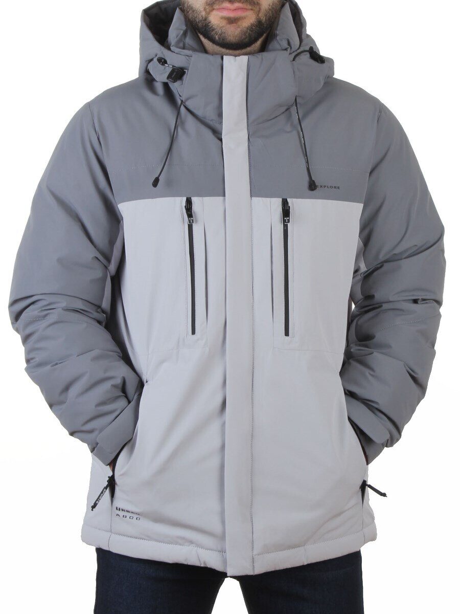 D6594 LT. GRAY/GRAY Куртка мужская зимняя (200 гр. холлофайбер)