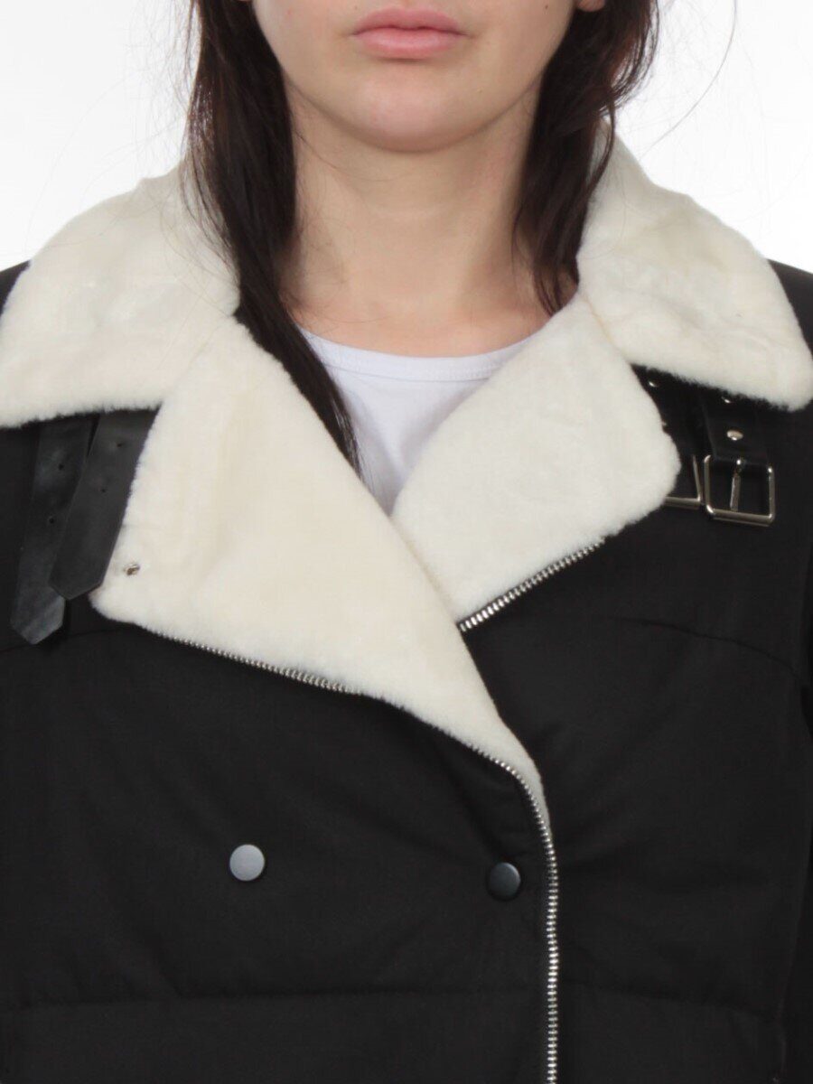 S24-236 BLACK Куртка демисезонная женская (100 гр. холлофайбер)