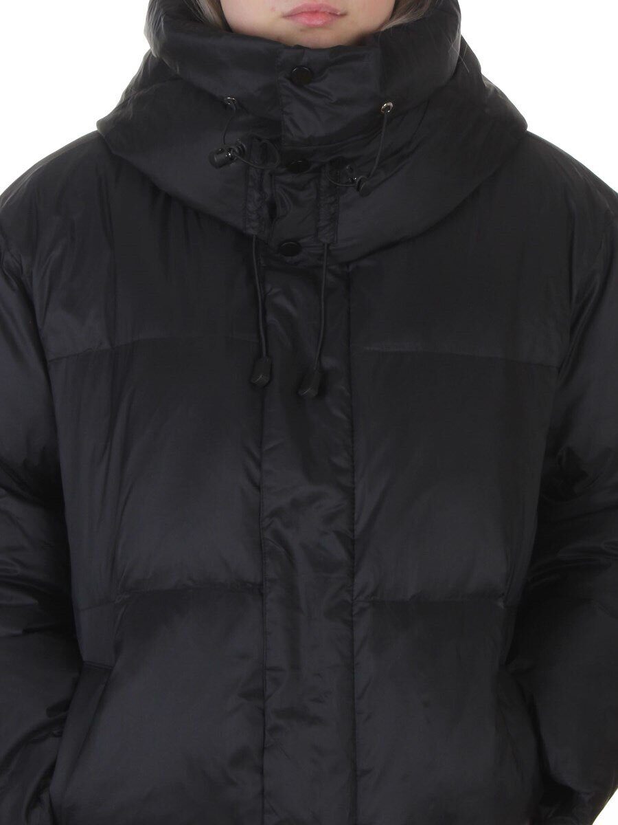 3063 BLACK Пальто пуховое женское оверсайз (утиный пух)