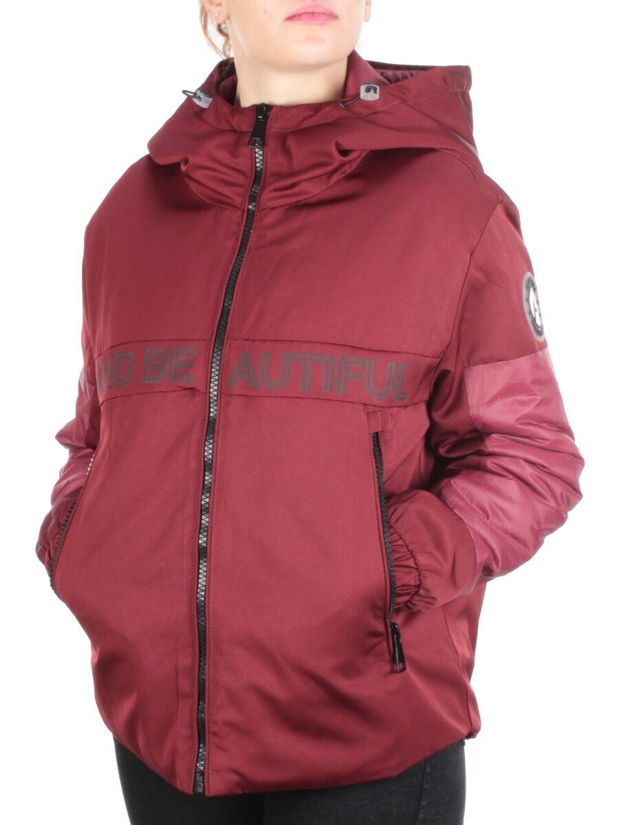 009 DARK RED Куртка демисезонная женская (100 гр. синтепон)
