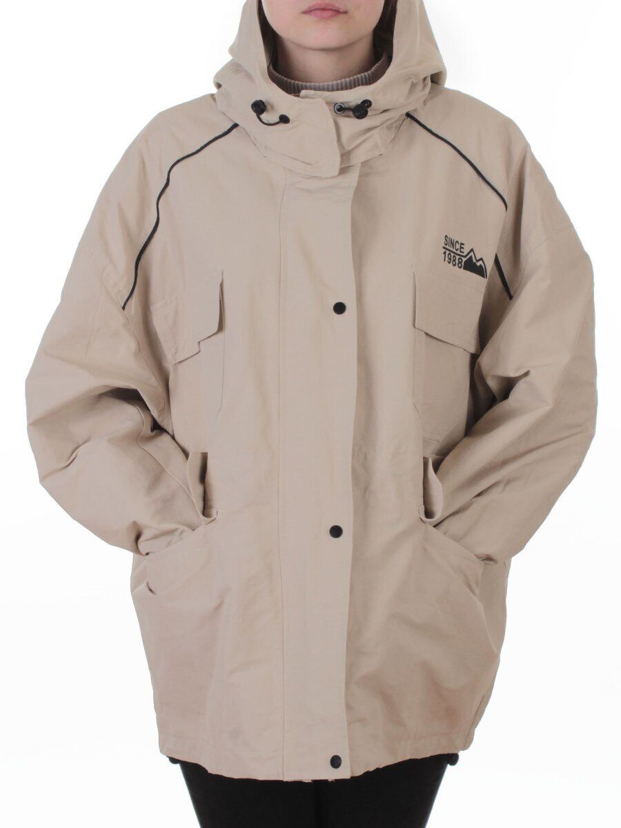 3092 BEIGE Куртка демисезонная женская (100 гр. холлофайбер)