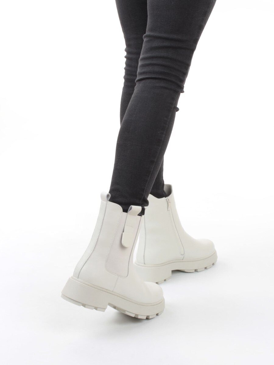 04-PAX24-2Z MILK Ботинки зимние женские (натуральная кожа, 100% шерсть)