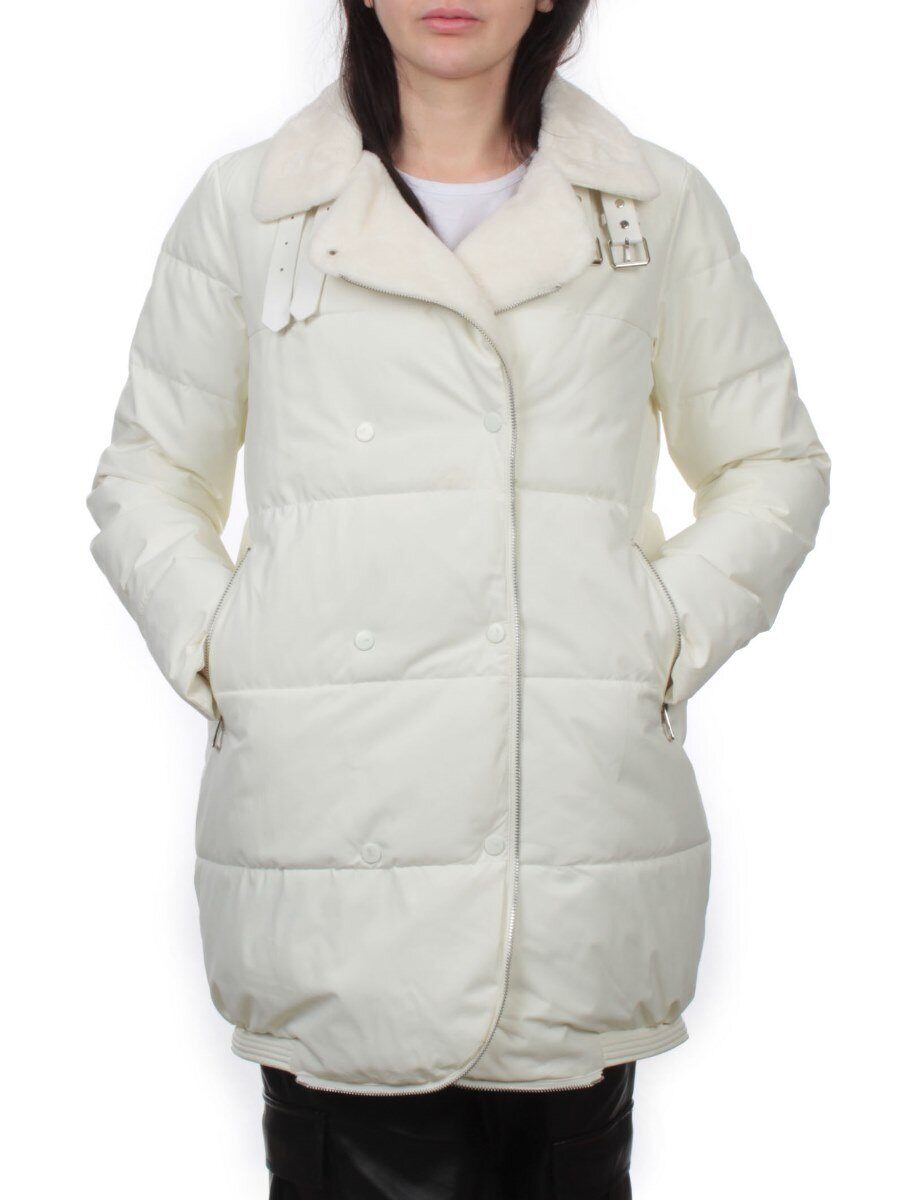 S24-236 MILK Куртка демисезонная женская (100 гр. холлофайбер)