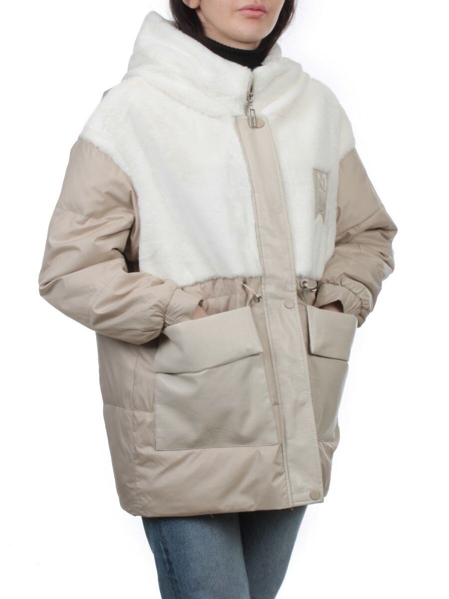 M24-209 BEIGE Куртка демисезонная женская (100 гр. холлофайбер)