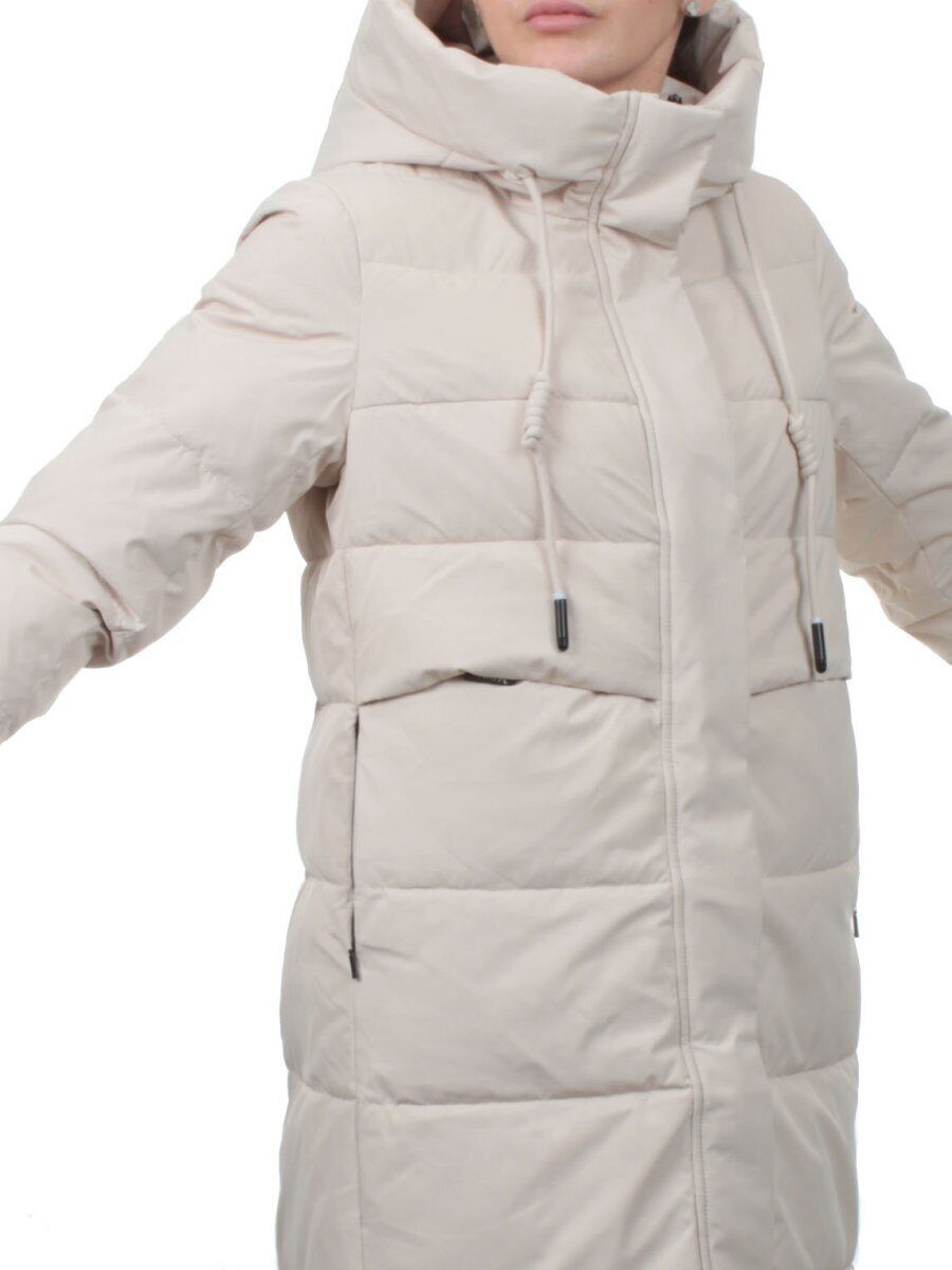 753 LT. BEIGE Пальто зимнее женское (170 гр. холлофайбер)