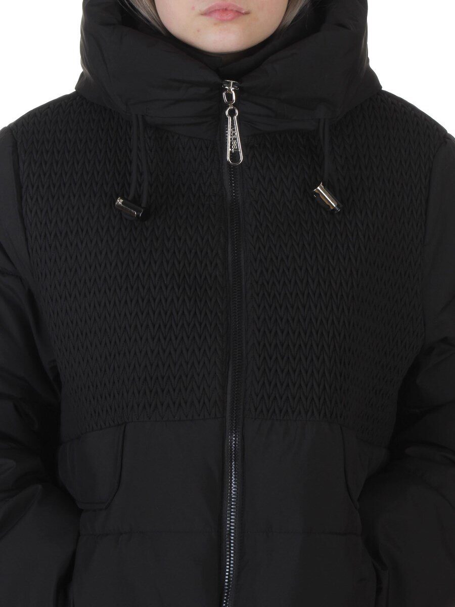 YR-6619 BLACK Куртка зимняя женская (150 гр. холлофайбер)