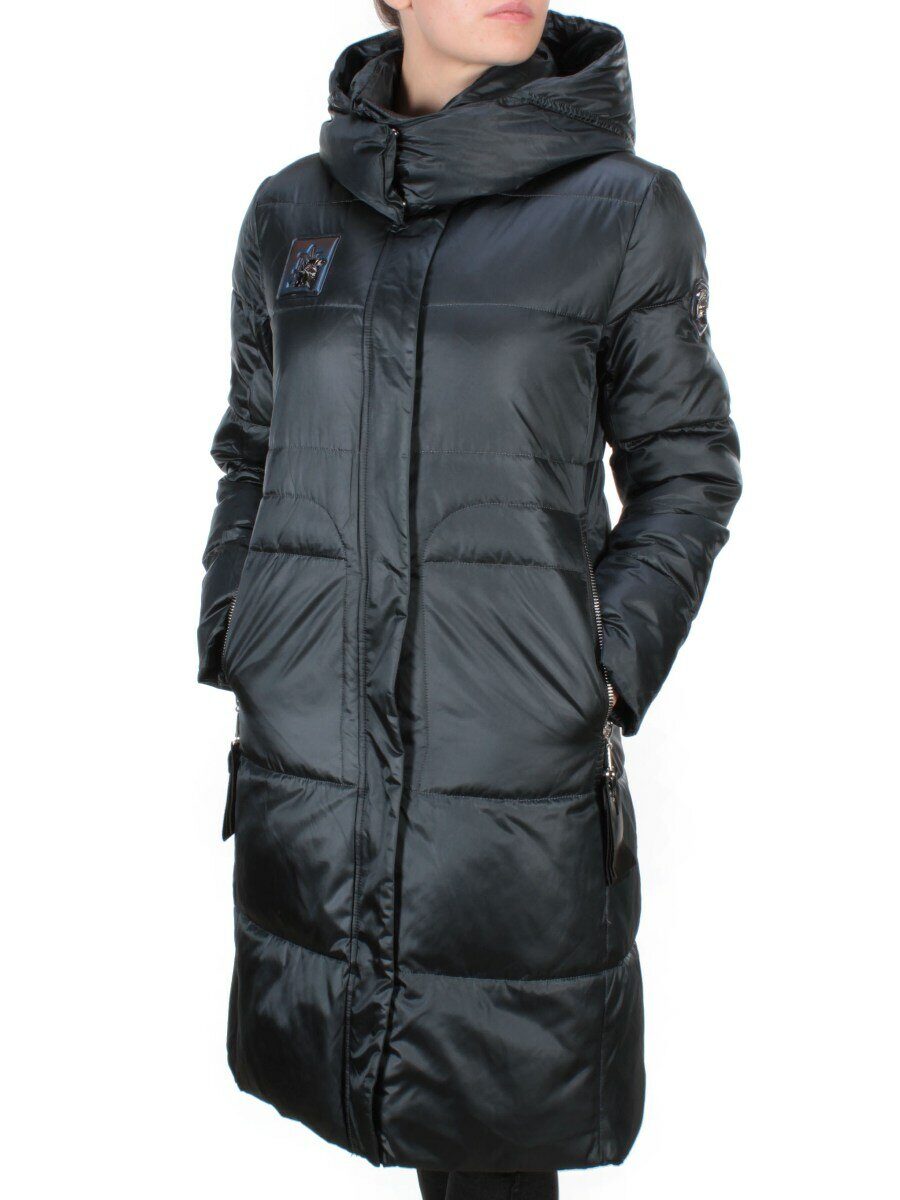 9110 INK BLUE Пальто зимнее женское FLOWERROVE (200 гр. холлофайбера)