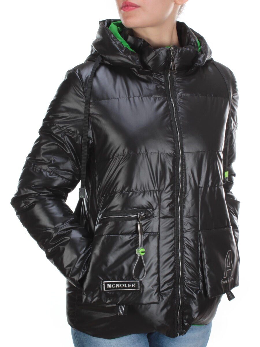 8266 BLACK Куртка демисезонная женская BAOFANI (100 гр. синтепон)