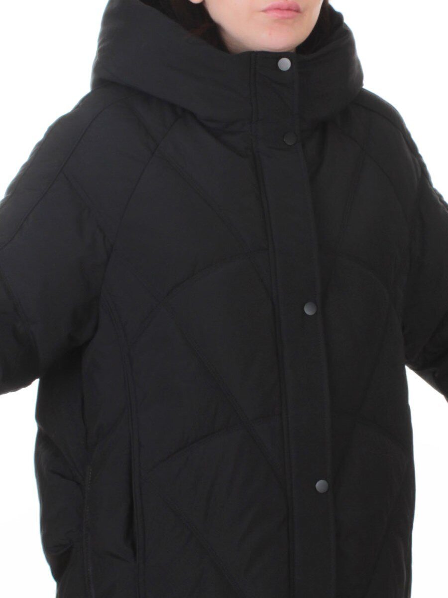 9913 BLACK Куртка зимняя женская (150 гр. холлофайбер)