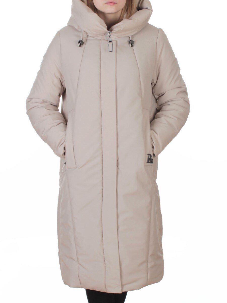 M-9098 BEIGE Пальто зимнее женское (верблюжья шерсть, 120 гр. холлофайбер)