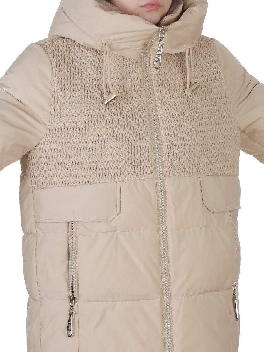 YR-6619 BEIGE Куртка зимняя женская (150 гр. холлофайбер)
