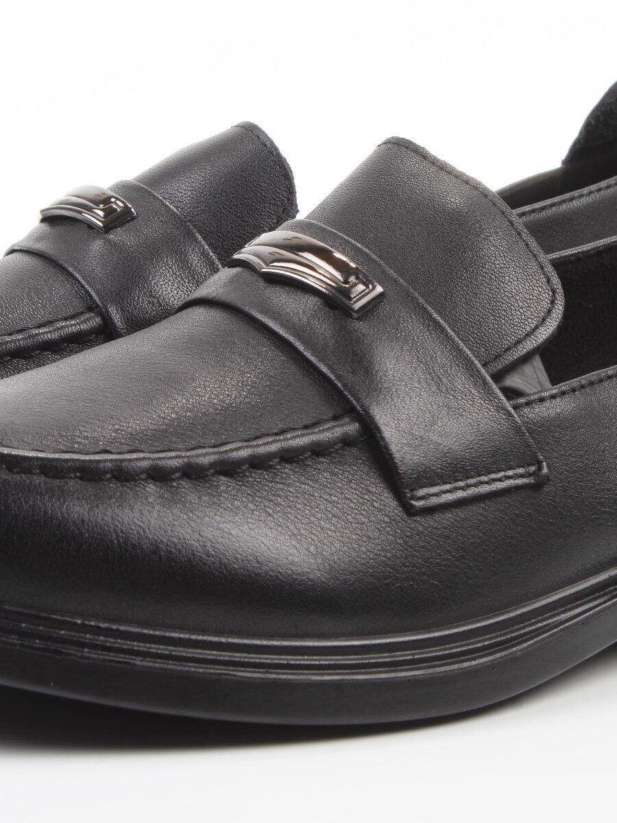 03-DHL206-1 BLACK Лоферы женские (натуральная кожа)