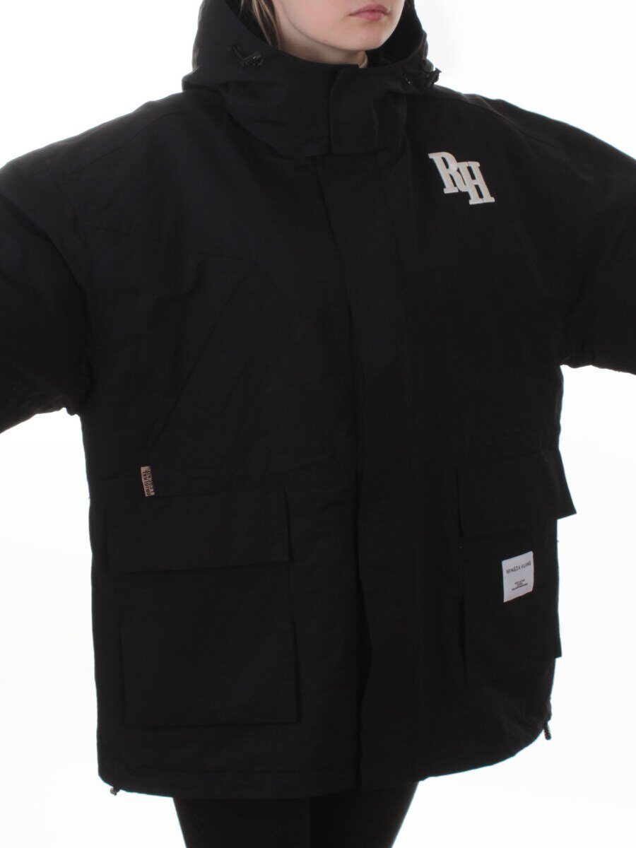 3097 BLACK Куртка демисезонная женская (100 гр. холлофайбер)