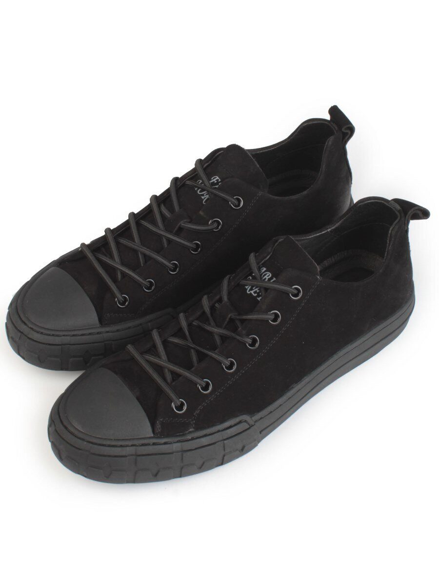 03-N72699-1 BLACK Полуботинки спортивные мужские (натуральная замша)