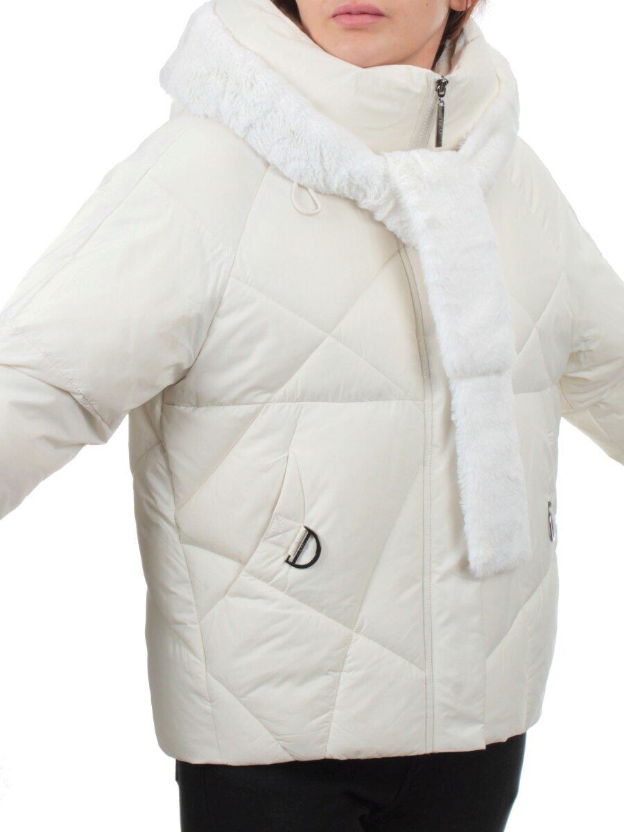 3342 MILK WHITE Куртка зимняя облегченная женская (130 гр. холлофайбер)