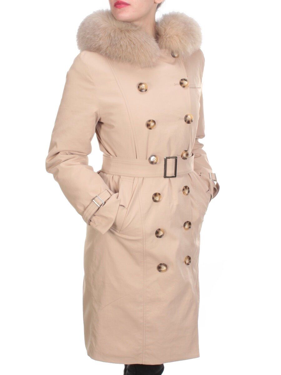 21002 DARK BEIGE Пальто зимнее женское MAILILUO (150 гр. холлофайбера)