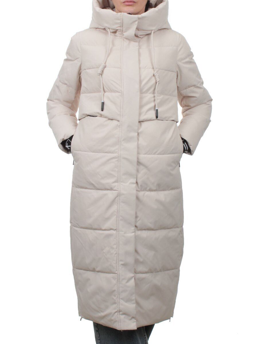 753 LT. BEIGE Пальто зимнее женское (170 гр. холлофайбер)